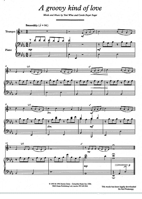 A groovy kind of love klavier melodieinstr pdf noten von phil