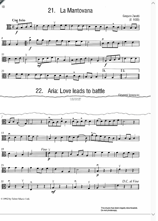 aria: love leads to battle klavier & melodieinstr. giovanni bononcini