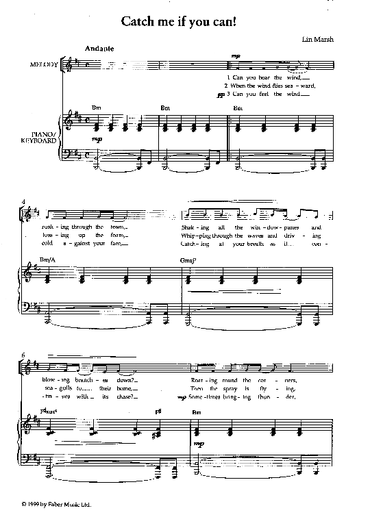Catch Me If You Can! Gesang & Begleitung PDF Noten von Lin Marsh in