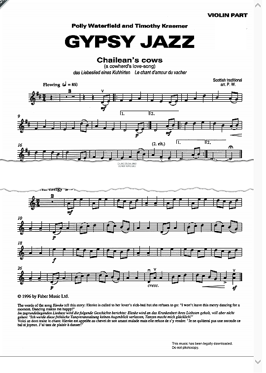 chailean's cows klavier & melodieinstr. scottish traditional
