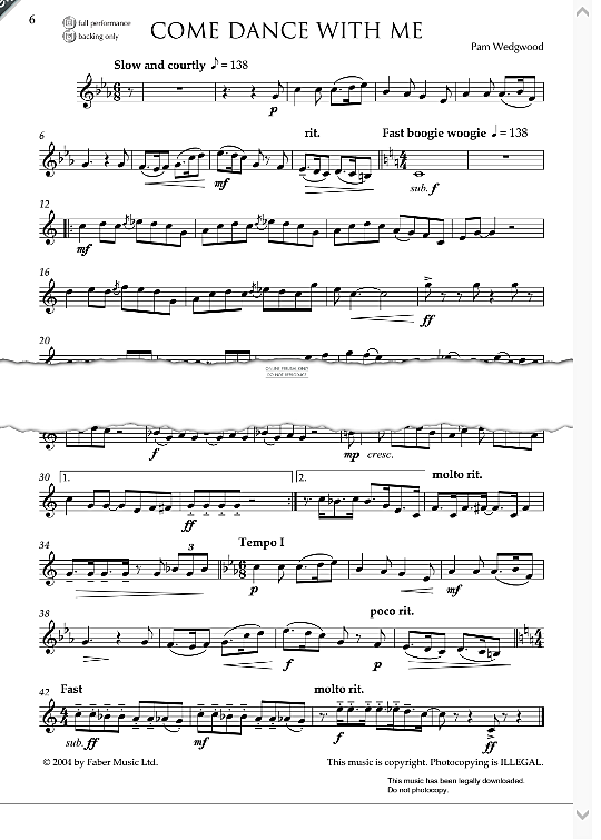 Come Dance With Me Klavier & Melodieinstr. PDF Noten von Pam Wedgwood