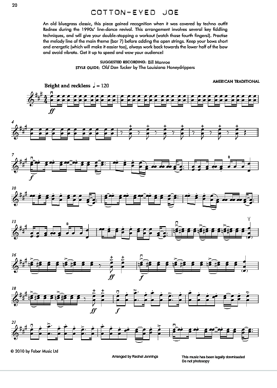 CottonEyed Joe Solo 1 St. PDF Noten von American Traditional in fbd8151