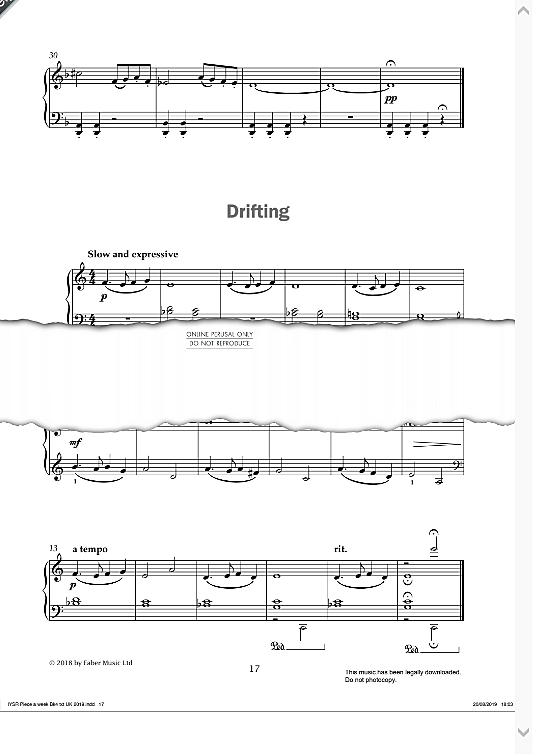 drifting from improve your sight reading! a piece a week piano grade 4  klavier solo paul harris