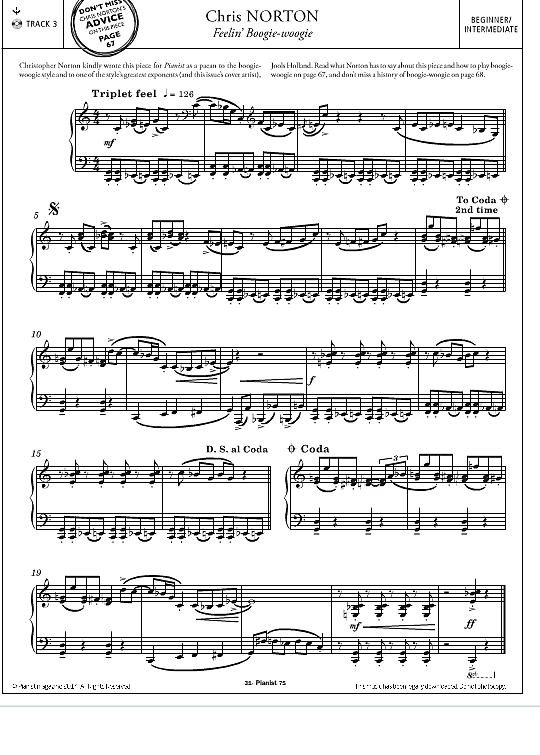 feelin boogie woogie klavier solo christopher norton