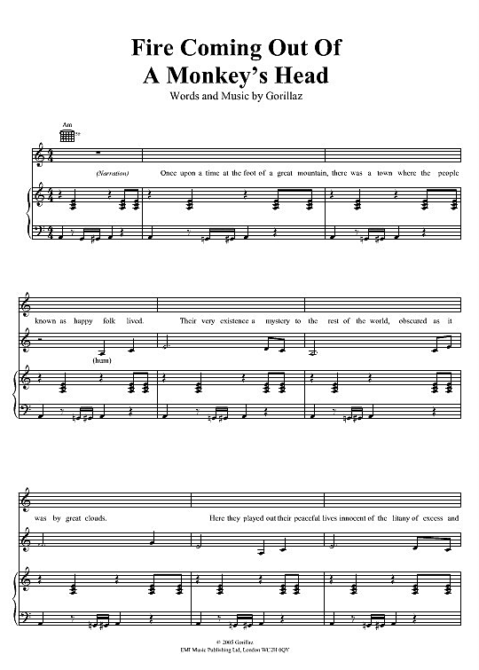 Fire Coming Out Of The Monkey's Head Meaning Fire Coming Out Of The Monkey s Head Klavier, Gesang & Gitarre - PDF