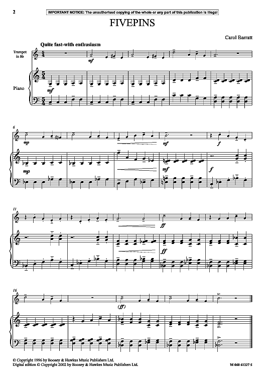 fivepins klavier & melodieinstr. carol barratt