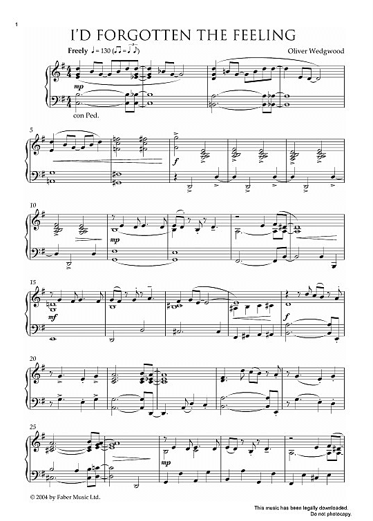 i d forgotten the feeling klavier solo oliver wedgwood