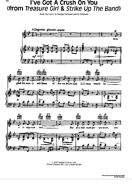 I Ve Got A Crush On You Klavier Gesang Gitarre Pdf Noten Von I Ve Got A Crush On You Klavier Gesang Gitarre Pdf Noten Von