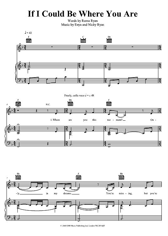 If i could be where you are klavier gesang gitarre pdf noten von