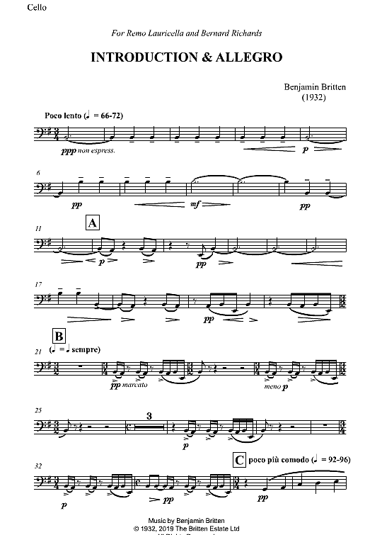 introduction and allegro instrumental parts benjamin britten