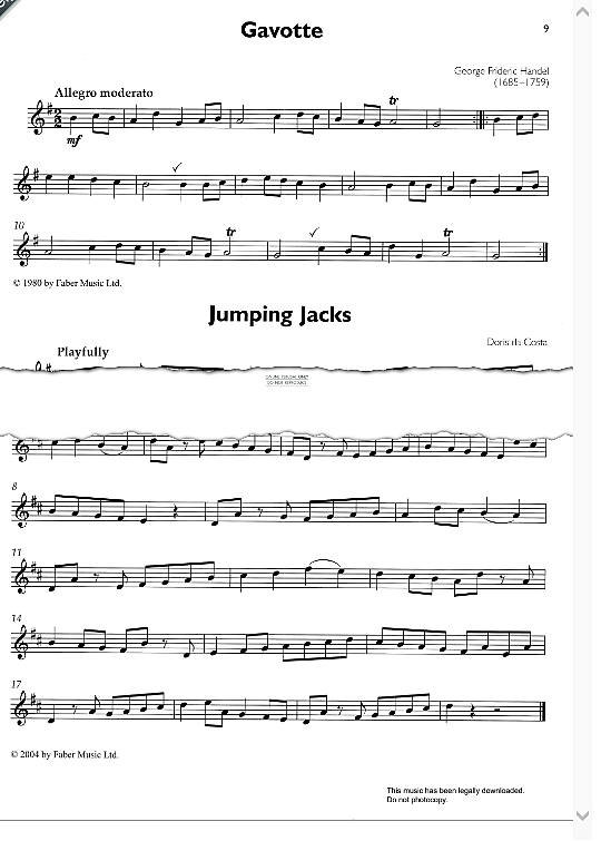 Jumping Jacks Solo 1 St. PDF Noten von Doris Da Costa in D Dur fbd