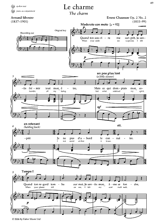 le charme op.2 no.2 klavier & gesang ernest chausson