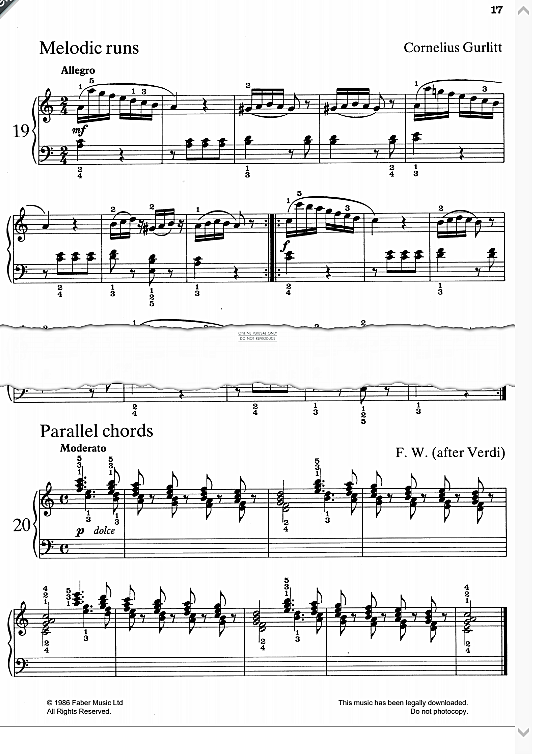 melodic runs klavier solo cornelius gurlitt
