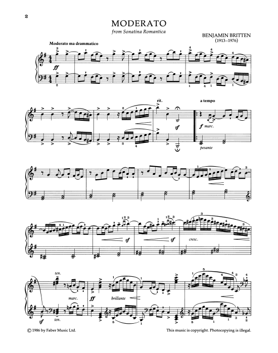 moderato and nocturne klavier solo benjamin britten