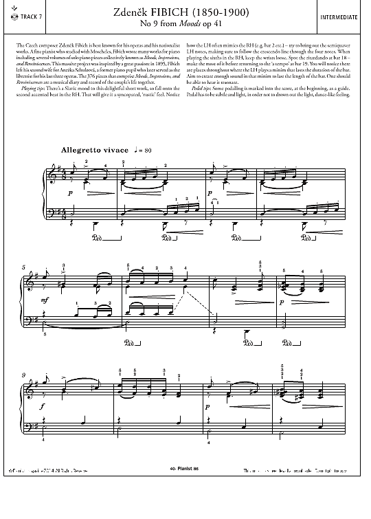 moods op.41 no.9 klavier solo zdenek fibich