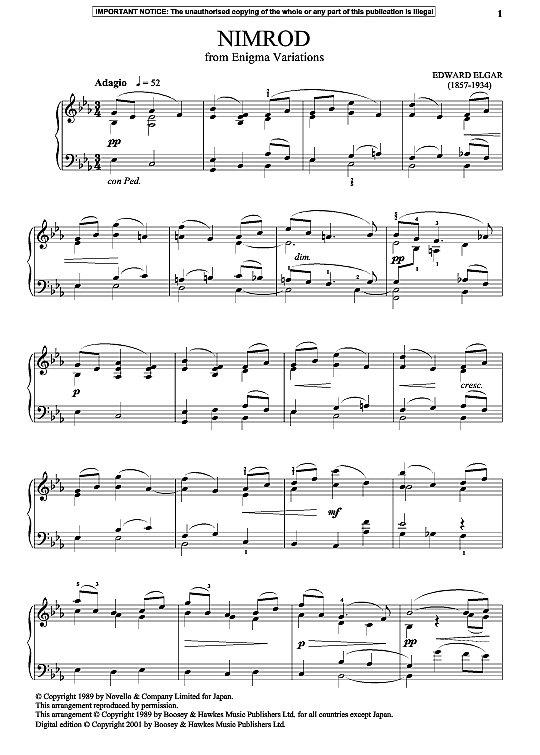 nimrod from enigma variations klavier solo edward elgar