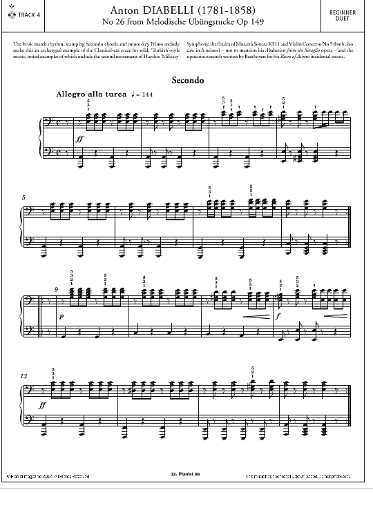 no.26 from melodische ubuengstucke op.149 klavier vierhndig anton diabelli