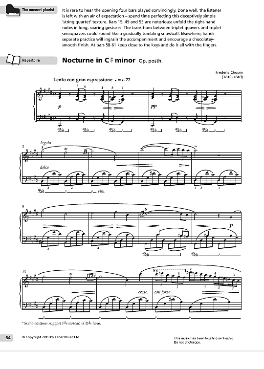 nocturne in c minor op. posth. klavier solo frederic chopin