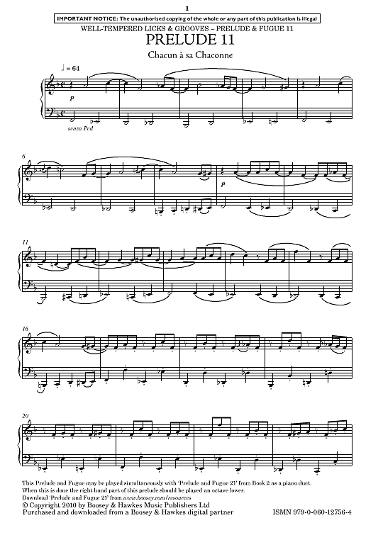 prelude & fugue 11 klavier solo michelle gorrell