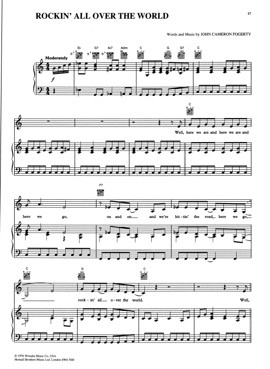 Rockin All Over The World Klavier, Gesang & Gitarre PDF Noten von Status Quo in C Dur fbd6009 Rockin All Over The World Klavier, Gesang & Gitarre PDF Noten von Status Quo in C Dur fbd6009