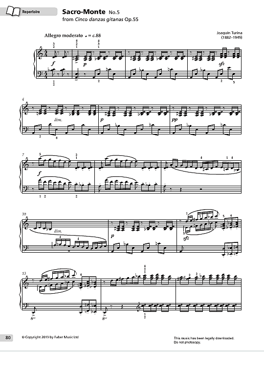 sacro monte no.5 from cinco danzas gitanas op.55  klavier solo joaquin turina