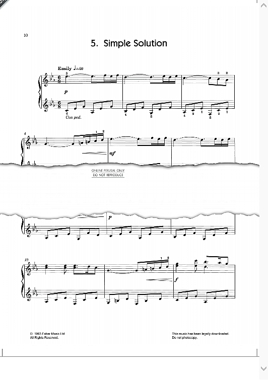 Simple Solution from More Jazzin About Klavier Solo PDF Noten von Pam