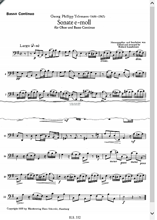 sonata instrumental parts georg philipp telemann