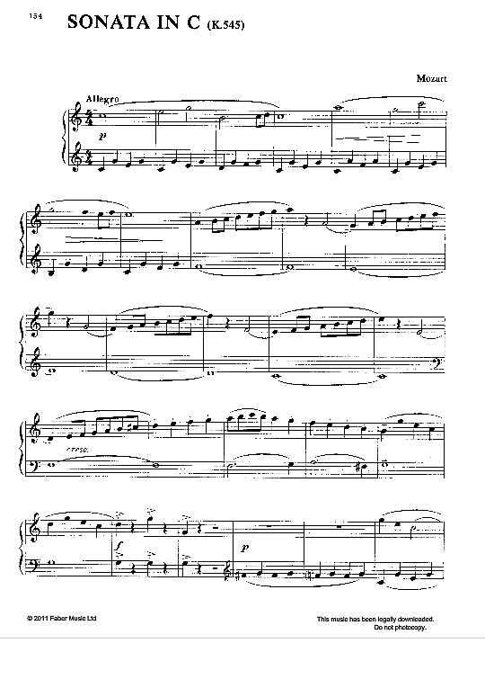 sonata in c k. 545 klavier solo wolfgang amadeus mozart