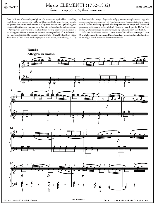 sonatina op.36, no.5 third movement klavier solo muzio clementi