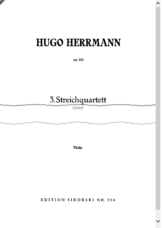 string quartet no. 3 instrumental parts hugo herrmann
