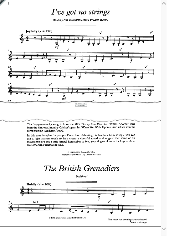 The British Grenadiers Klavier & Melodieinstr. PDF Noten von