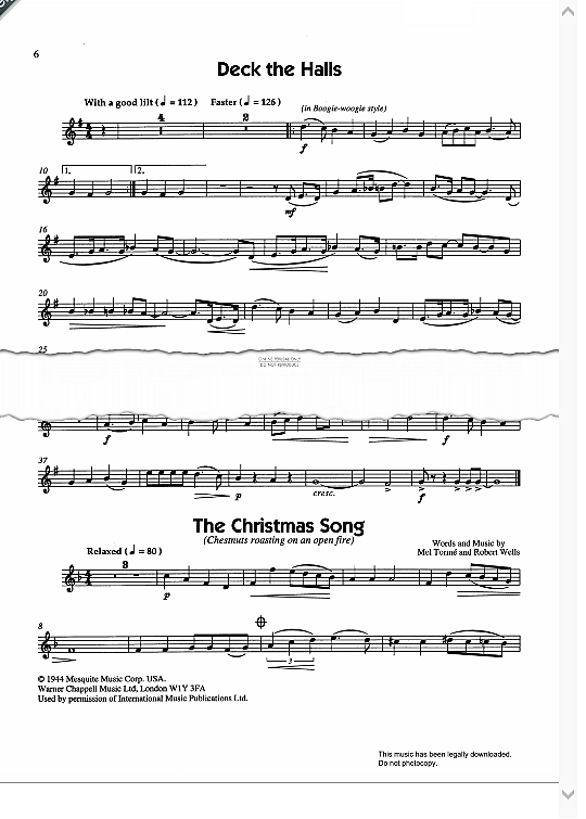 The Christmas Song Merry Christmas To You aka Chestnuts Roasting On An