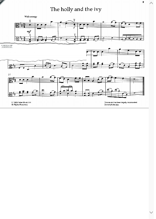 The Holly And The Ivy Duett 2 St. PDF Noten von Traditional in D Dur