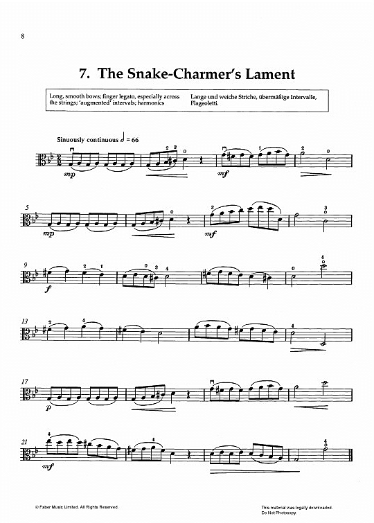 The SnakeCharmer s Lament Solo 1 St. PDF Noten von Mary Cohen in