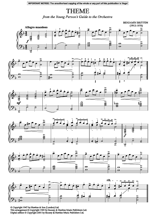Theme From The Young Person s Guide To The Orchestra Klavier Solo PDF theme-from-the-young-person-s-guide-to-the-orchestra-klavier-solo-pdf