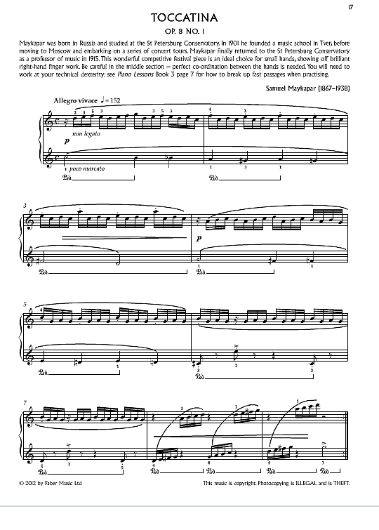 toccatina op.8 no.1 klavier solo samuil maykapar