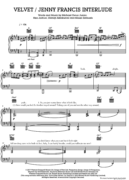 velvet / jenny francis interlude klavier gesang & gitarre stormzy