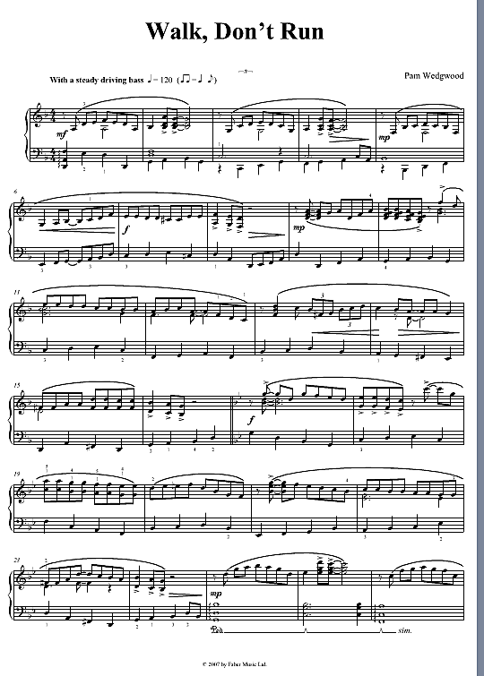 walk don t run klavier solo pam wedgwood