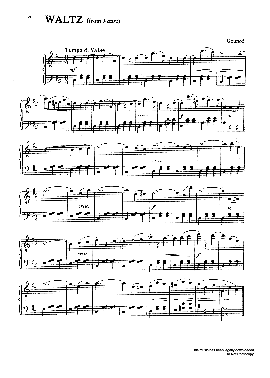 waltz (from faust ) klavier solo charles gounod