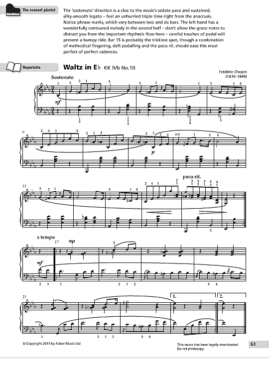 waltz in eb kk ivb no.10 klavier solo frederic chopin