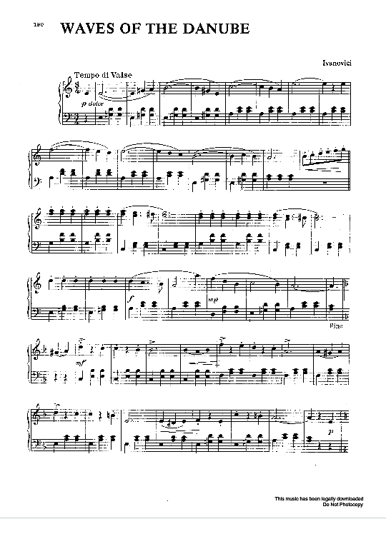 waves of the danube klavier solo ivanovici