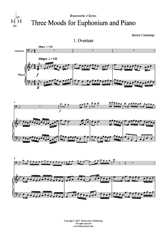 3 Moods (Bariton-Pos + Klavier) (Klavier  Bariton (Posaune)) von Barton Cummings