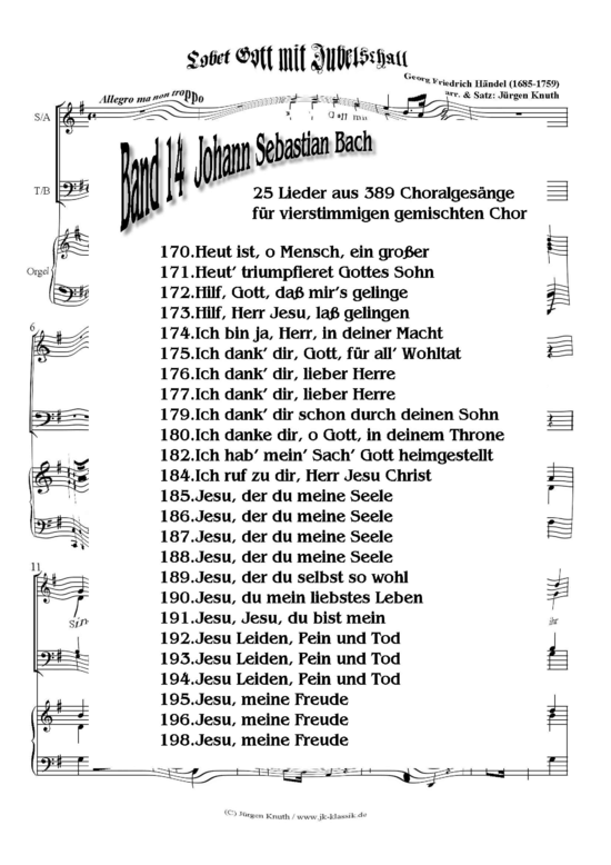 389 Choralges nge Teil 14 (Gemischter Chor) (Gemischter Chor) von J. S. Bach (1685-1750)