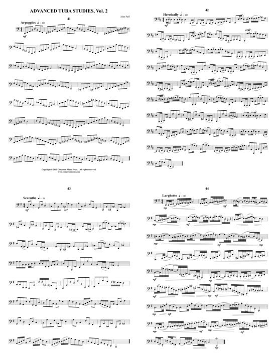40 Advanced Tuba Studies Vol. 2 (Tuba (Solo)) von John Paff