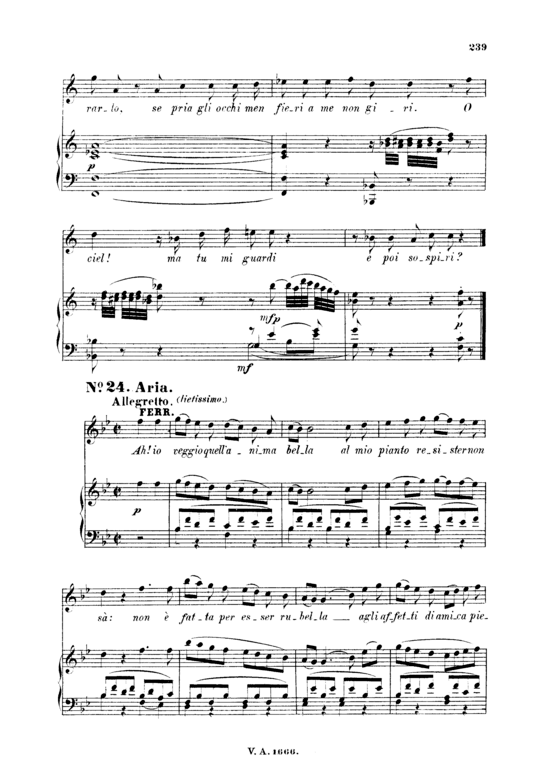 Ah o veggio quell anima bella (Klavier + Tenor Solo) (Klavier  Tenor) von W. A. Mozart (K.588)