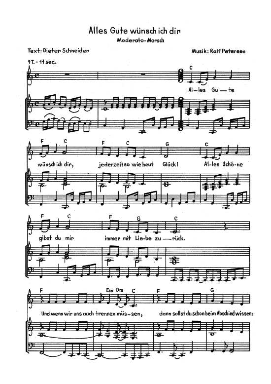 Alles Gute zum Geburtstagslied auf Gitarrenakkorden