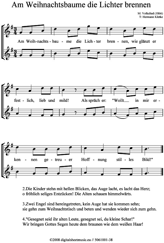 Am Weihnachtsbaume die Lichter brennen 2x AltSaxophon PDF Noten von