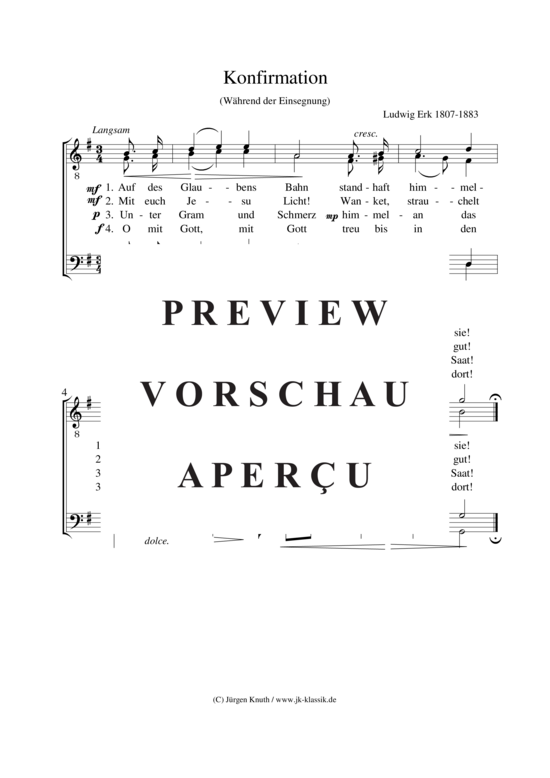 Auf des Glaubensbahn (Konfirmatiom) (M nnerchor) (M nnerchor) von Ludwig Erk