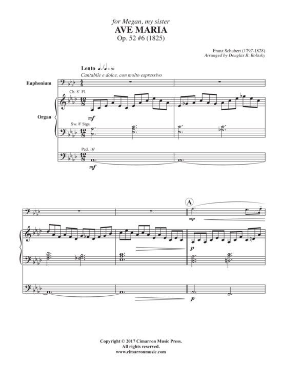 Ave Maria (Euphonium Tuba + Orgel) (Orgel  Euphonium) von Franz Schubert