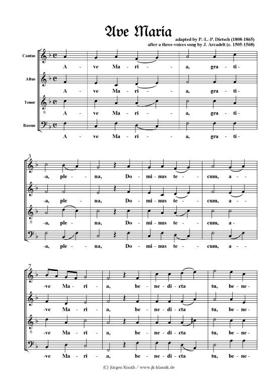 Ave Maria (Gemischter Chor) (Gemischter Chor) von Pierre-Louis-Philippe Dietsch (1808-1865)